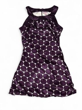 Xhilaration Purple Polka Dot Satin Dress